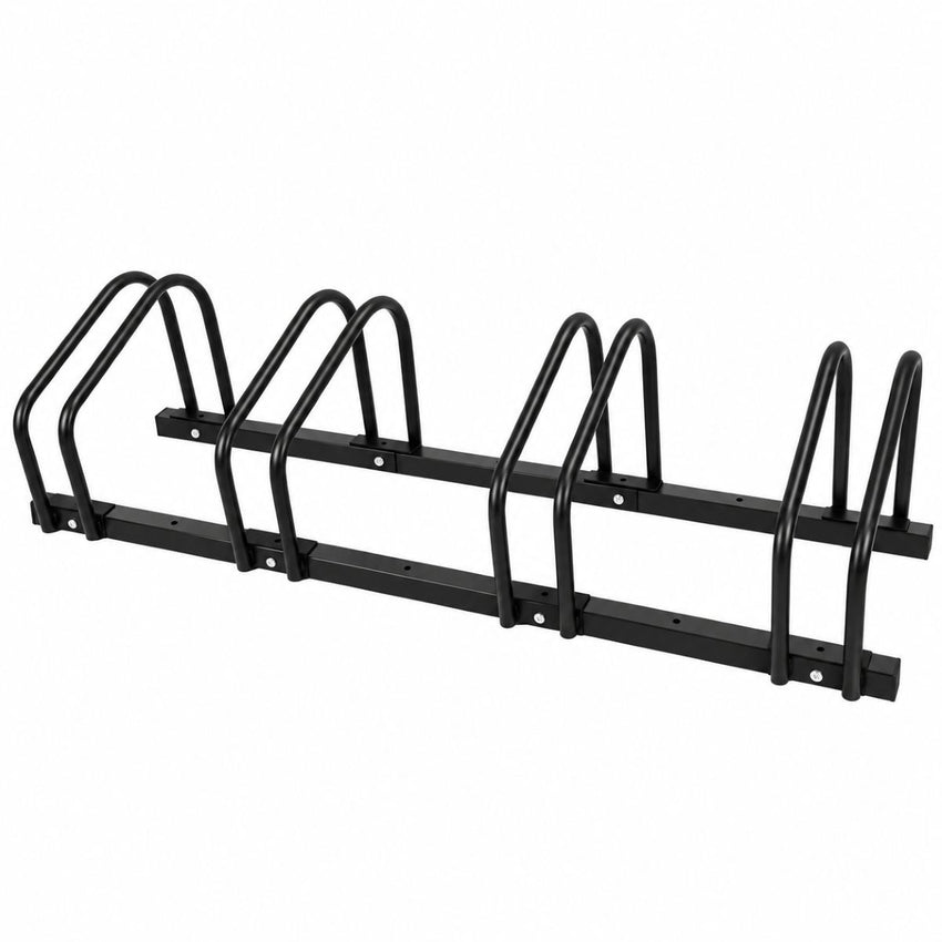 Ceruzo Fietsenrek Voor 4 Fietsen - 100 Cm - Vloermontage - Zwart