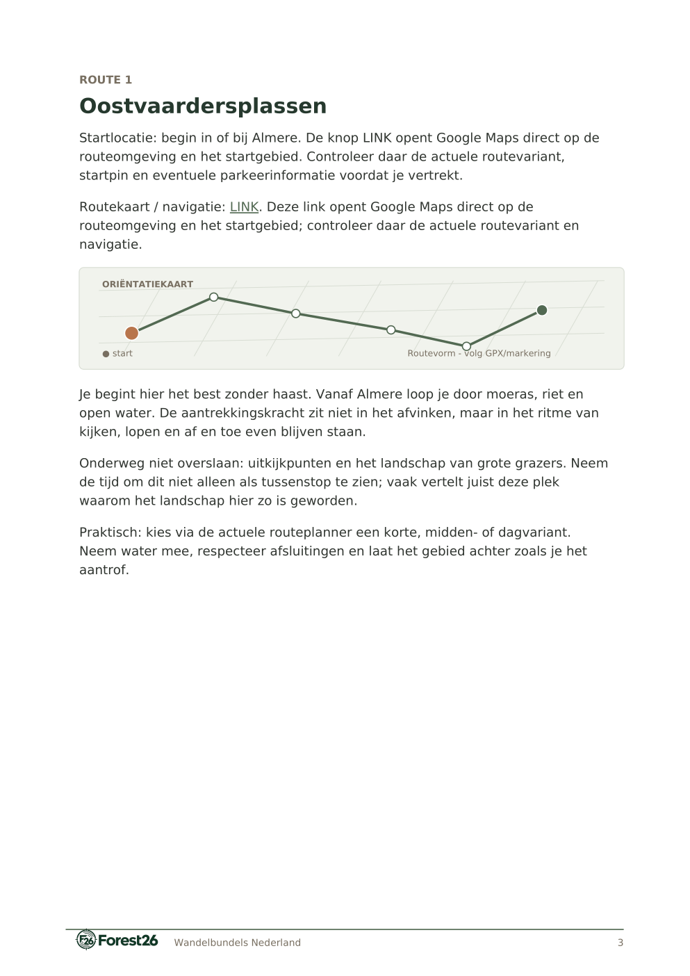 Voorbeeldpagina Forest26 Wandelroutes Flevoland — 10 wandelroutes