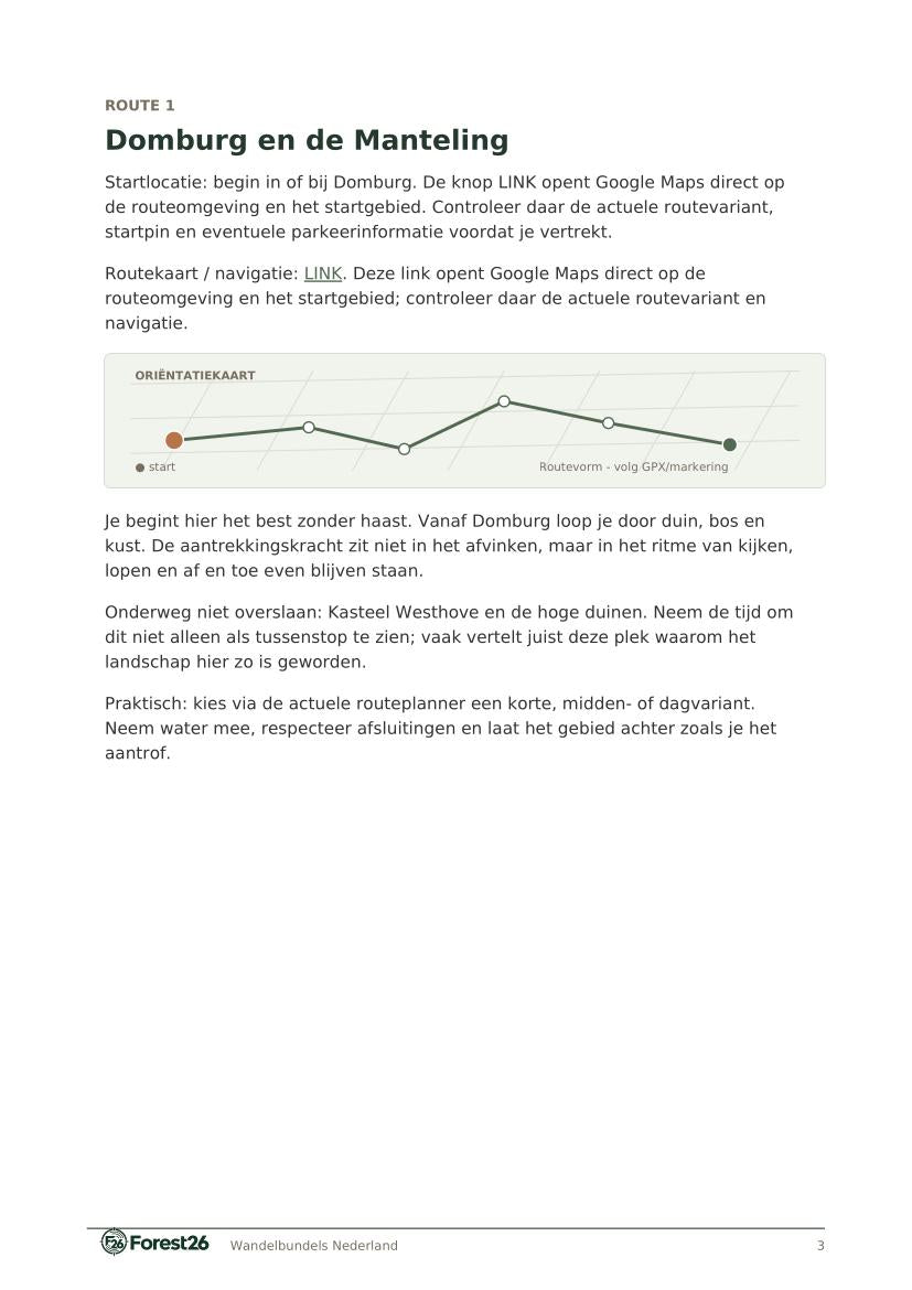 Voorbeeldpagina Forest26 Wandelroutes Zeeland — 10 wandelroutes