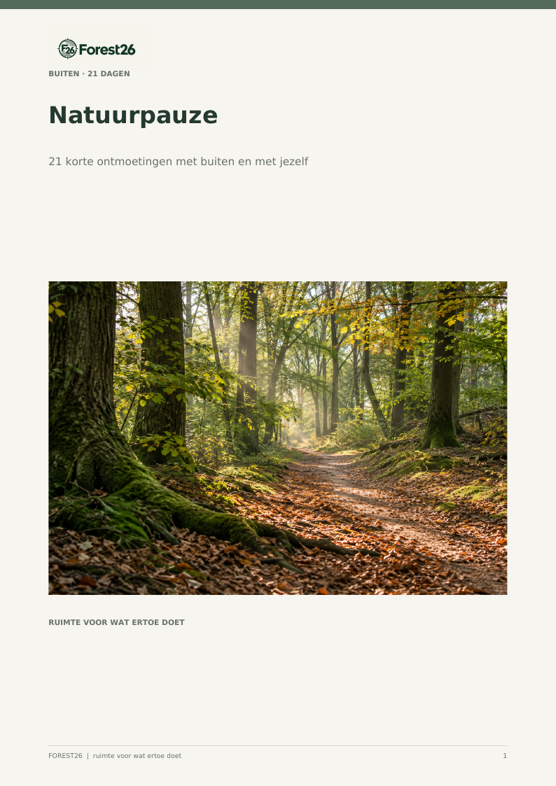 Omslag van Forest26 Natuurpauze
